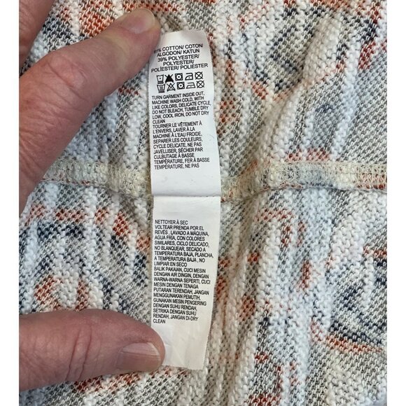 LUCKY BRAND Open Jacket Sweater Cardigan Medium Multicolor Southwestern Boho EUC - Picture 7 of 15